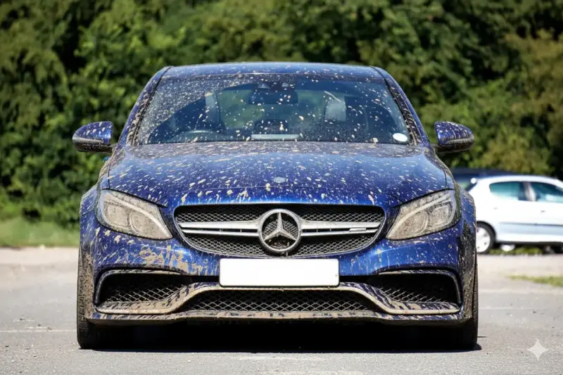 dirty car front end
