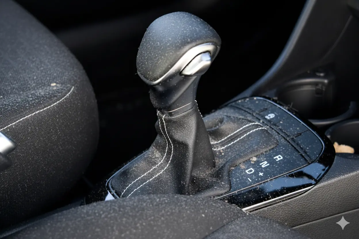 dirty car interior